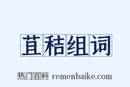 苴秸组词是什么意思的图片